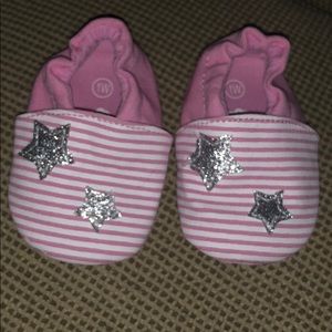 pink stars and stripes infant shoes